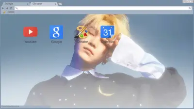 SUGA IN BLUE [BTS Theme Google Chrome]