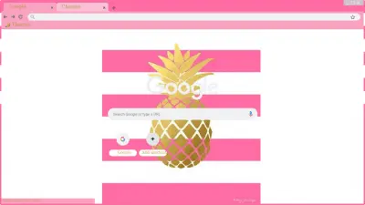 Golden Pineapple with a splash of pink and white 