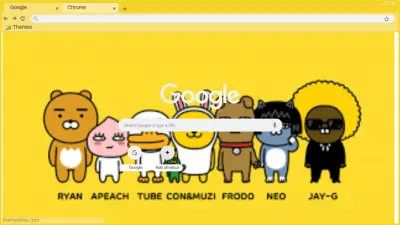 A pixelated Kakao friends