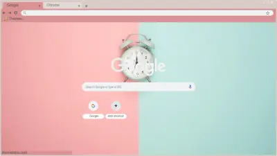 pink and blue aesthetic clock