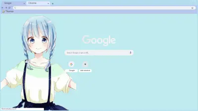 Blue Anime Girl Theme