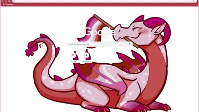 Lesbian pride dragon