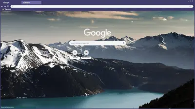 Mountains with Purple Theme