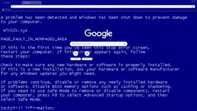 Google gets a BSoD