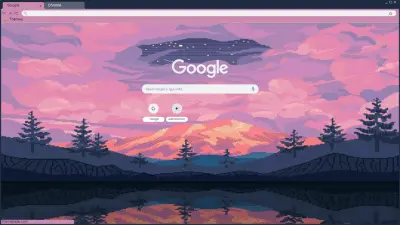 Pixel Forest Sunset