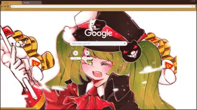 Monaca Towa anime green hair DanganRonpa despair anime Google Chrome Theme