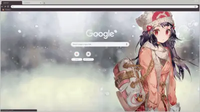 Blue hair pokemon anime girl trainer Google Chrome theme