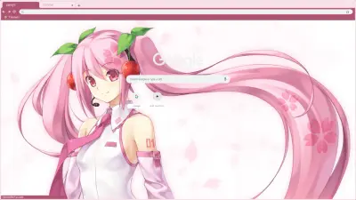 Google chrome anime vocaloid Sakura Miku theme