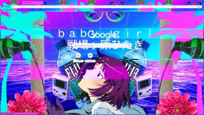 hitagi monogatari vaporwave