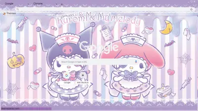 my melody and  kuromi