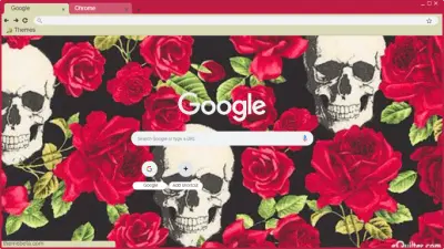 Skulls and roses wallpaper