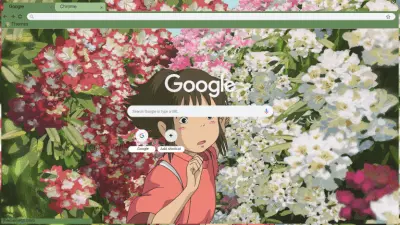 aesthetic chihiro on flowers - spirited away 