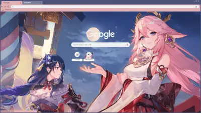 Ei and Yae ChromeTheme