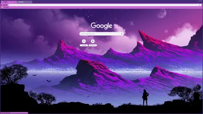 Neon Purple Landscape 