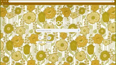 Vintage Floral Wallpaper Yellow Green