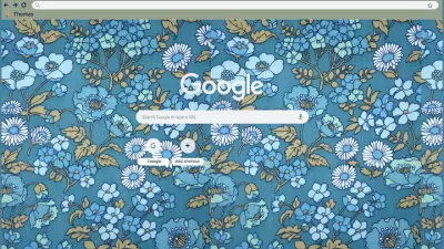 Vintage wallpaper blue and green