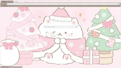 pink christmas kawaii (1920x1080)