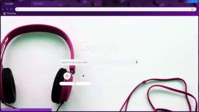 purple theme headphones