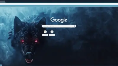 Black Wolf Google Theme Ultra Wide