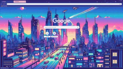 Retro Futuristic Cityscape