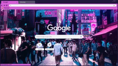 Purple Japanese City