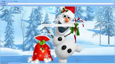 Winter Christmas Disney Olaf Background