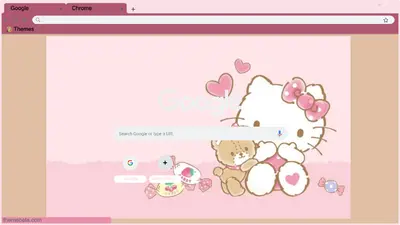 pink hello kitty theme 