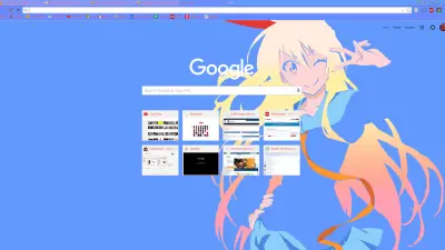 Nisekoi Chitoge Blue Chrome Theme