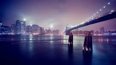 Brooklyn Bridge at night