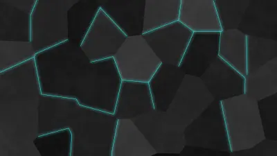 Black Shards With Cyan Glow